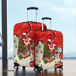 Amazing Aussie St. George Illawarra Dragons Christmas Custom Let's Get Lit Chrisse Pressie Luggage Cover