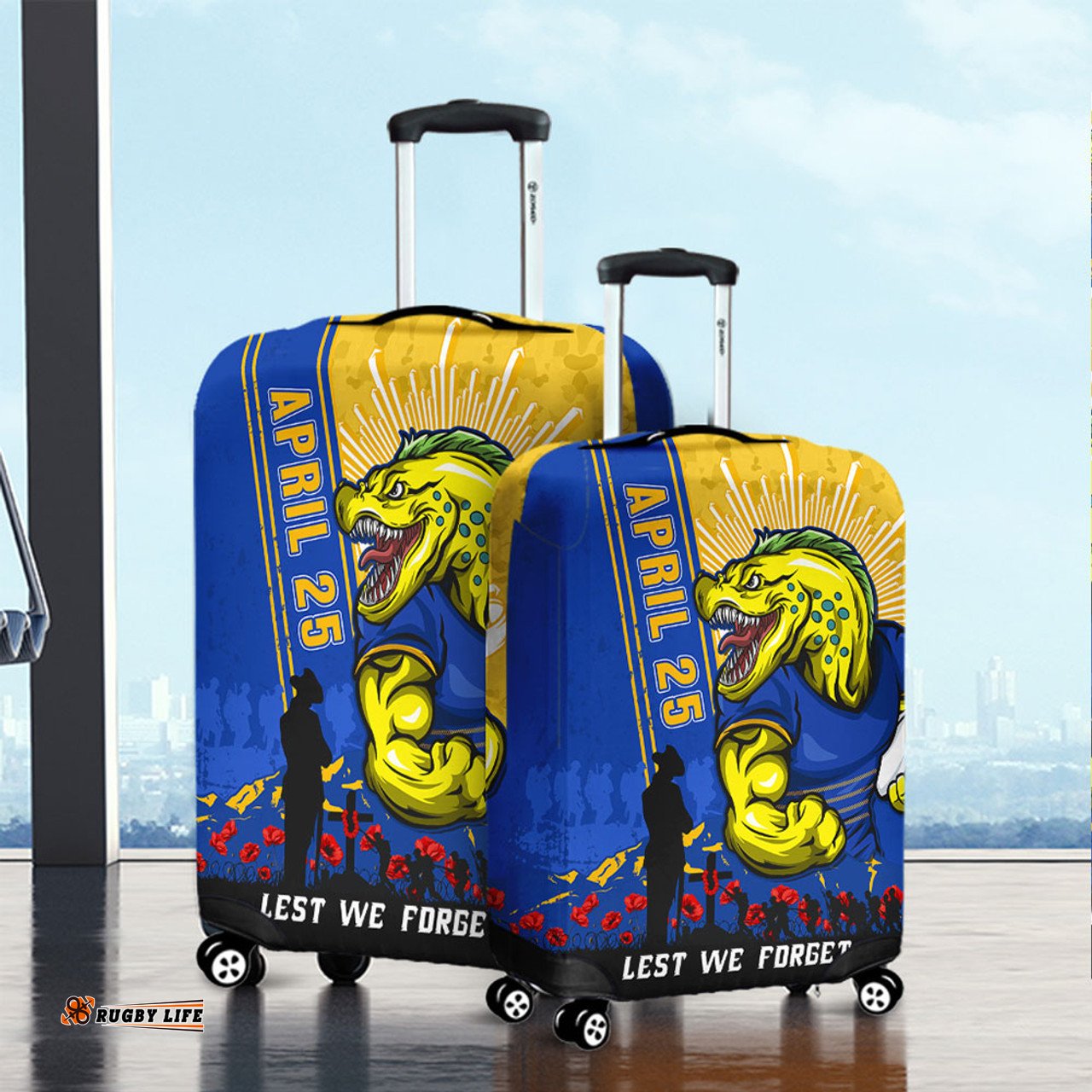Amazing Aussie Parramatta Eels Anzac Day Lest We Forget Strong Fighting Spirit Luggage Cover