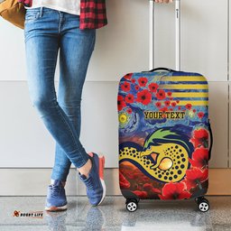 Personalised Eels Rugby ANZAC Luggage Cover Starry Night and Field of Poppies