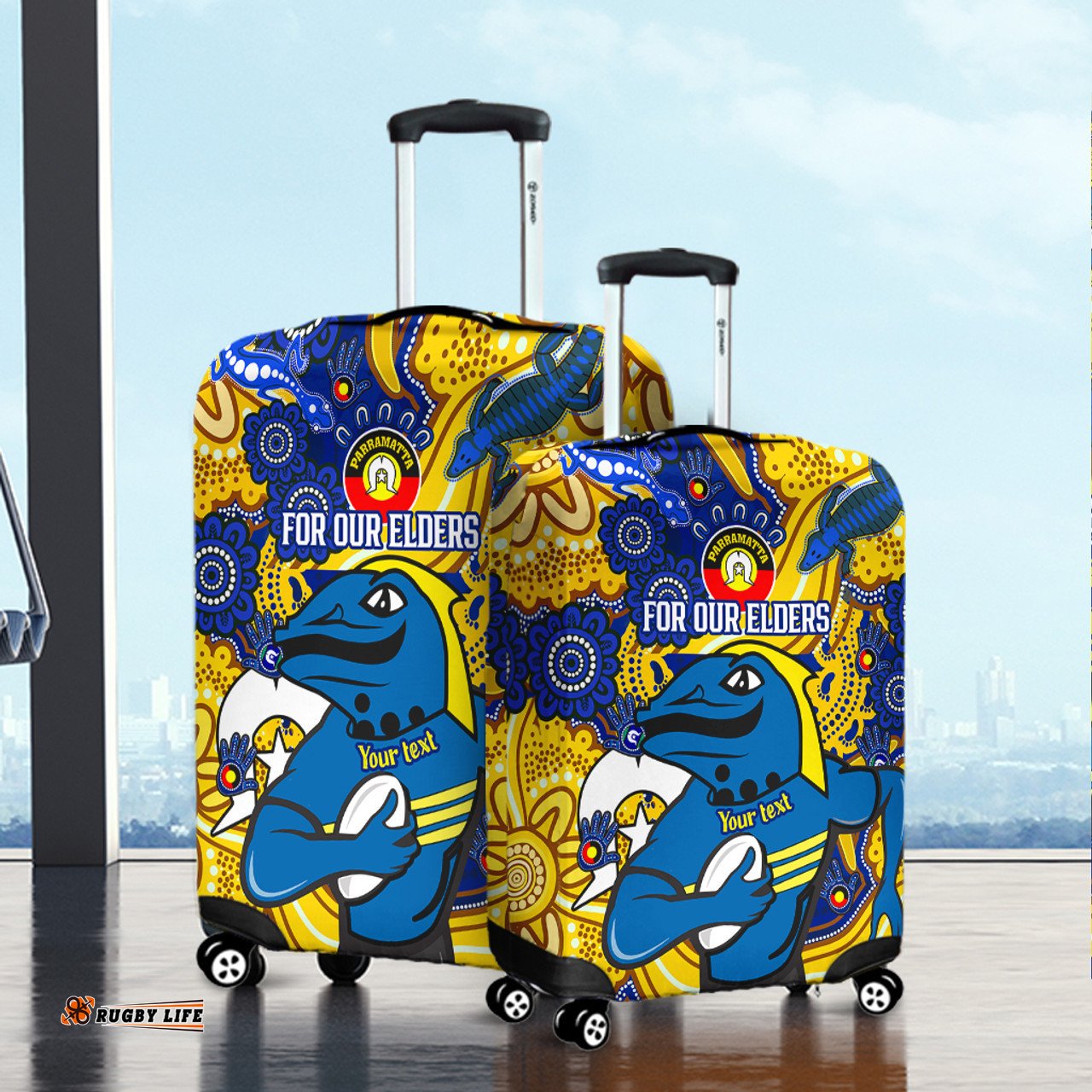 Amazing Aussie Parramatta Eels Naidoc Week Custom For Our Elders Home Jersey Luggage Cover