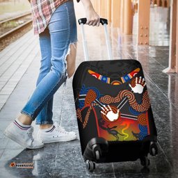 Aboriginal Luggage Covers, Australian Boomerang and Snake Indigenous Art