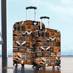 Amazing Aussie Wests Tigers Team Of Us Die Hard Fan Supporters Comic Style Luggage Cover