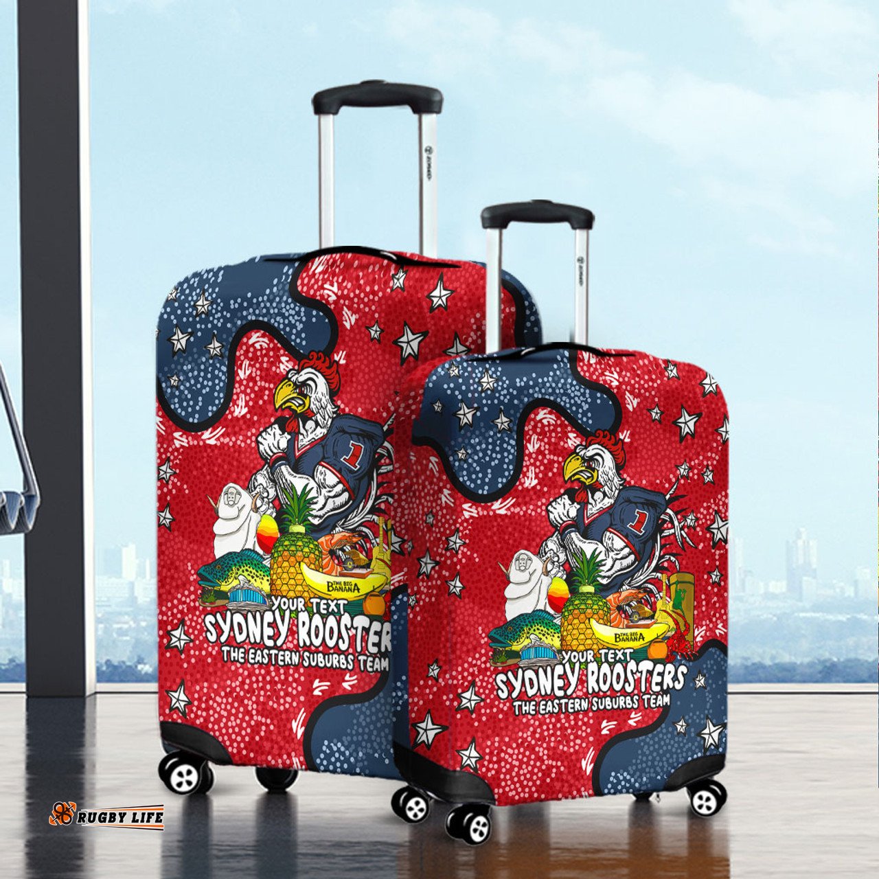 Amazing Aussie Sydney Roosters Custom Australian Big Things Luggage Cover