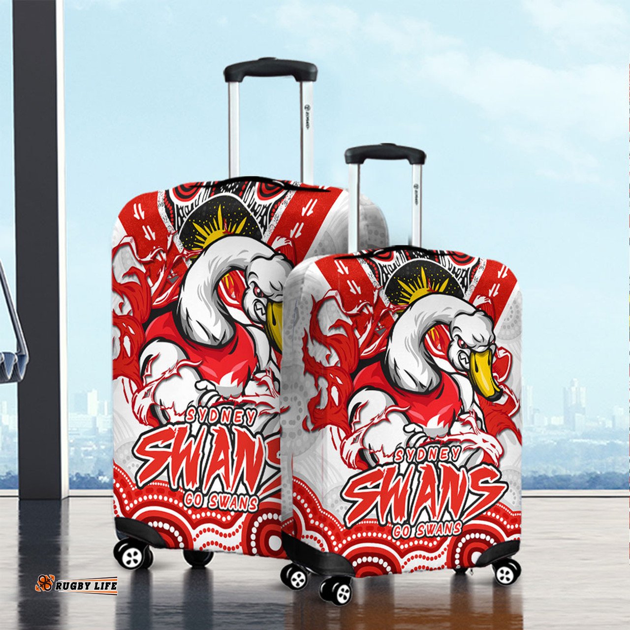 Amazing Aussie Sydney Swans Ripped Legacy Of The Game Luggage Cover