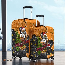 Amazing Aussie Wests Tigers Christmas Custom Let's Get Lit Chrisse Pressie Luggage Cover