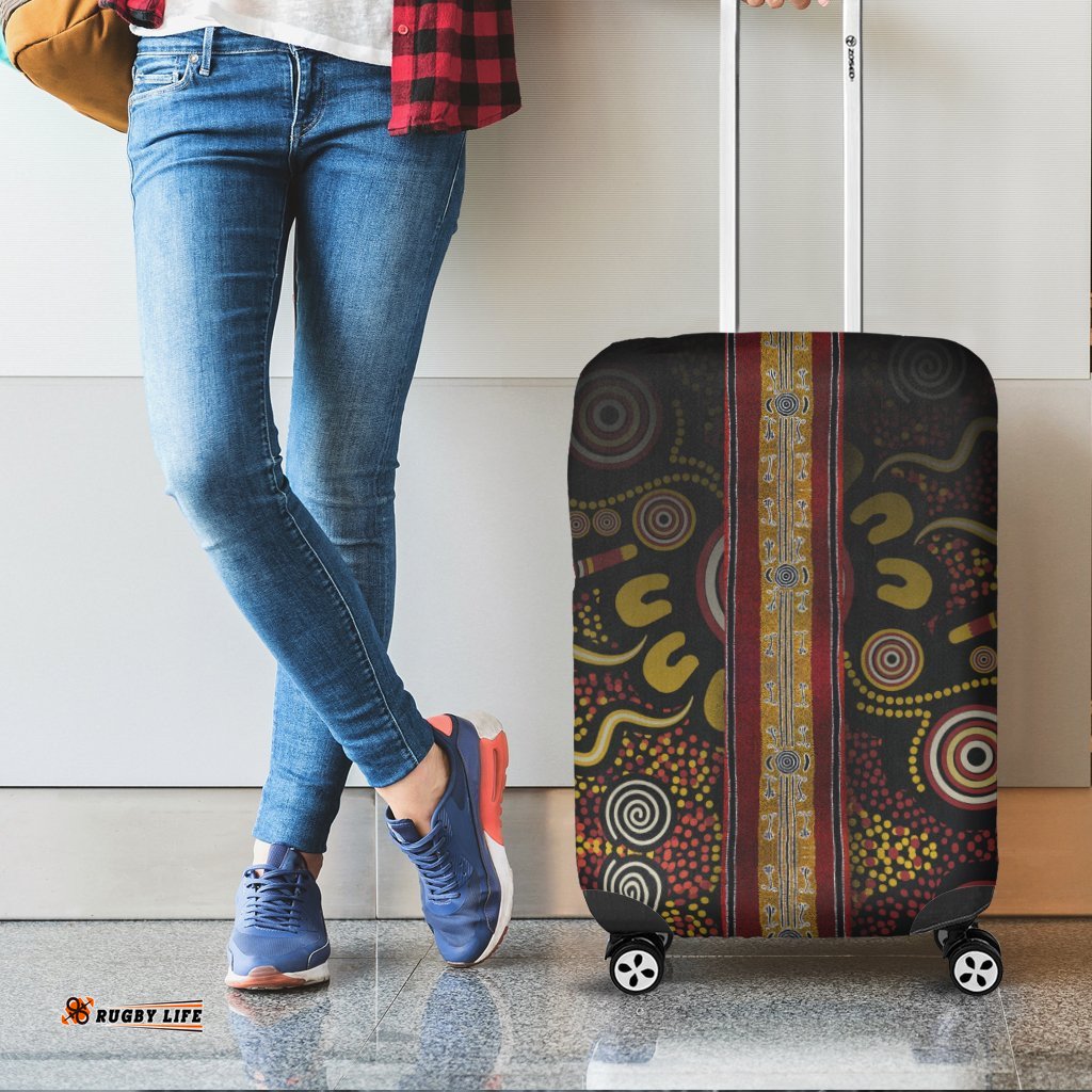 Luggage Cover Aboriginal Dot Panting Art Stripe Lines