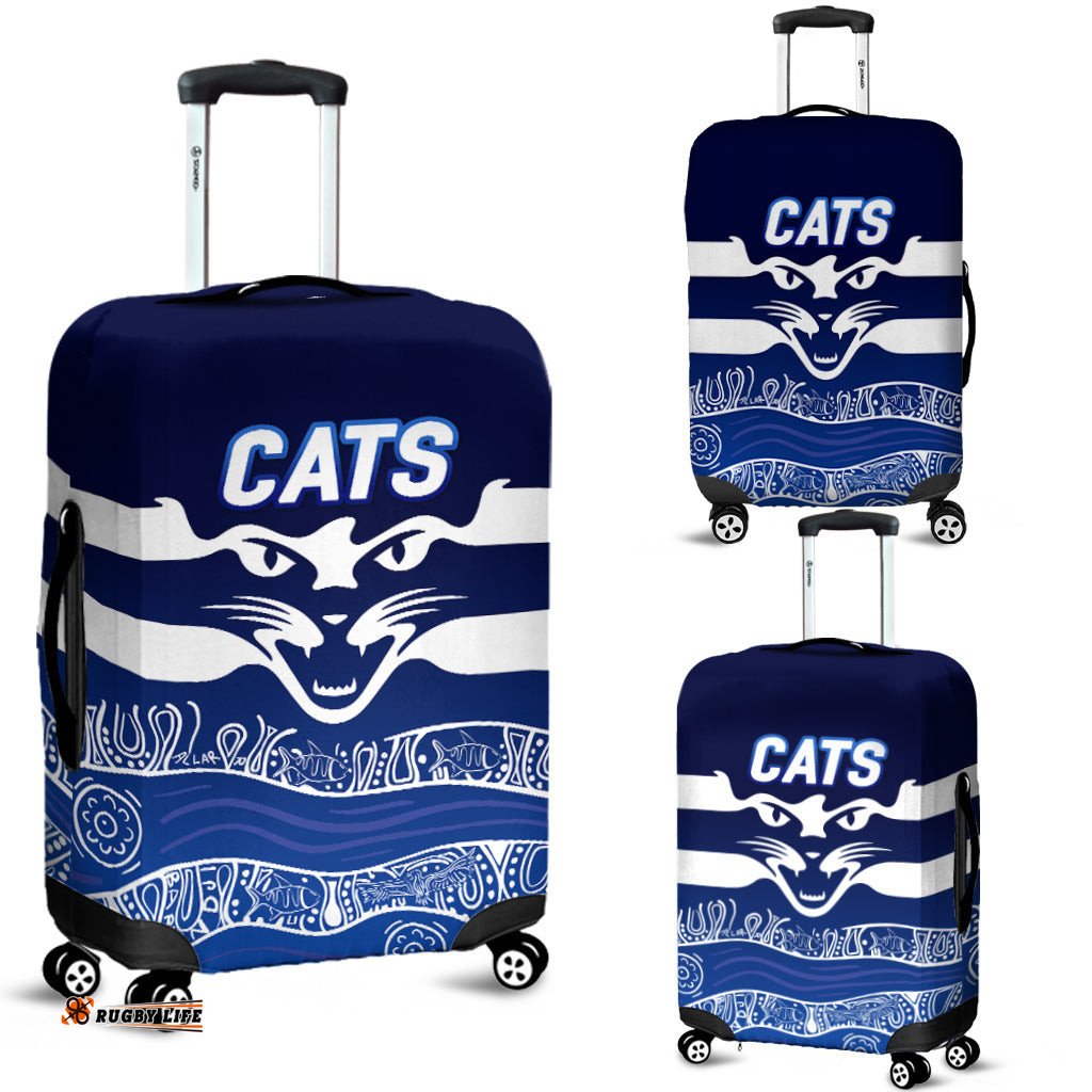 Cats Aboriginal Art Football Geelong Luggage Covers