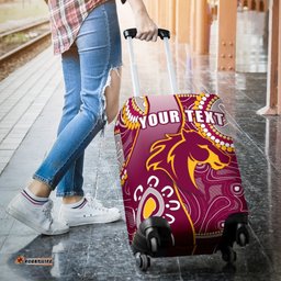 Custom Personalised Broncos Indigenous Luggage Covers Brisbane Strong
