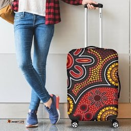 Aboriginal Luggage Covers Indigenous Circle Dot Painting Style