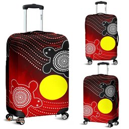 Aboriginal Luggage Covers Indigenous Circle Dot Painting Style