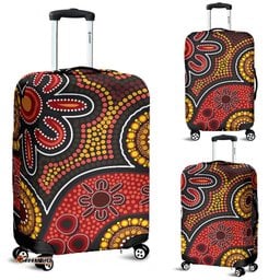 Aboriginal Luggage Covers Indigenous Circle Dot Painting Style