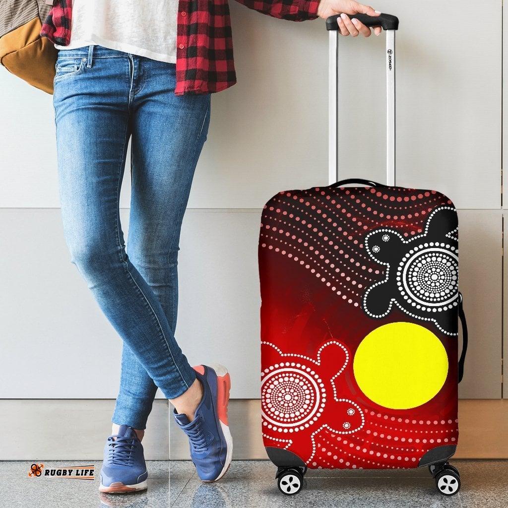 Aboriginal Luggage Covers Indigenous Circle Dot Painting Style