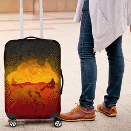 Aboriginal Luggage Covers, Australian Map with Indigenous Color