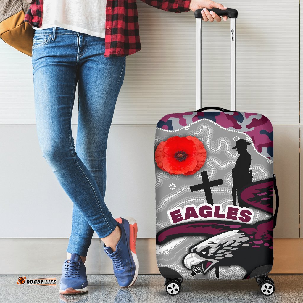 Sea Eagles Luggage Covers ANZAC Day Aboriginal style