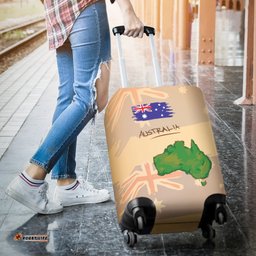 Luggage Cover - Australia Map Suitcase Art Aus Flag