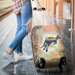 Luggage Cover - Kangaroo Suitcase Painting Uluru