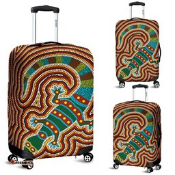 Aboriginal Luggage Covers, Lizard Dot Painting Patterns