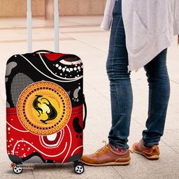 Aboriginal Flag Style Dot Art And Abstract Kangaroo Luggage Cover TS04