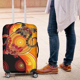Aboriginal Luggage Covers Couple Aboriginal Lizards