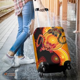 Aboriginal Luggage Covers Couple Aboriginal Lizards