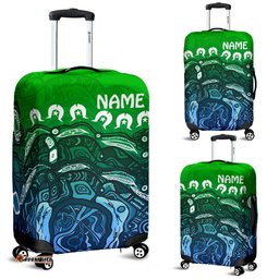 Custom Torres Strait Islands Luggage Cover Blue