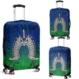 Torres Strait Islander Luggage Cover - Dhari Mask