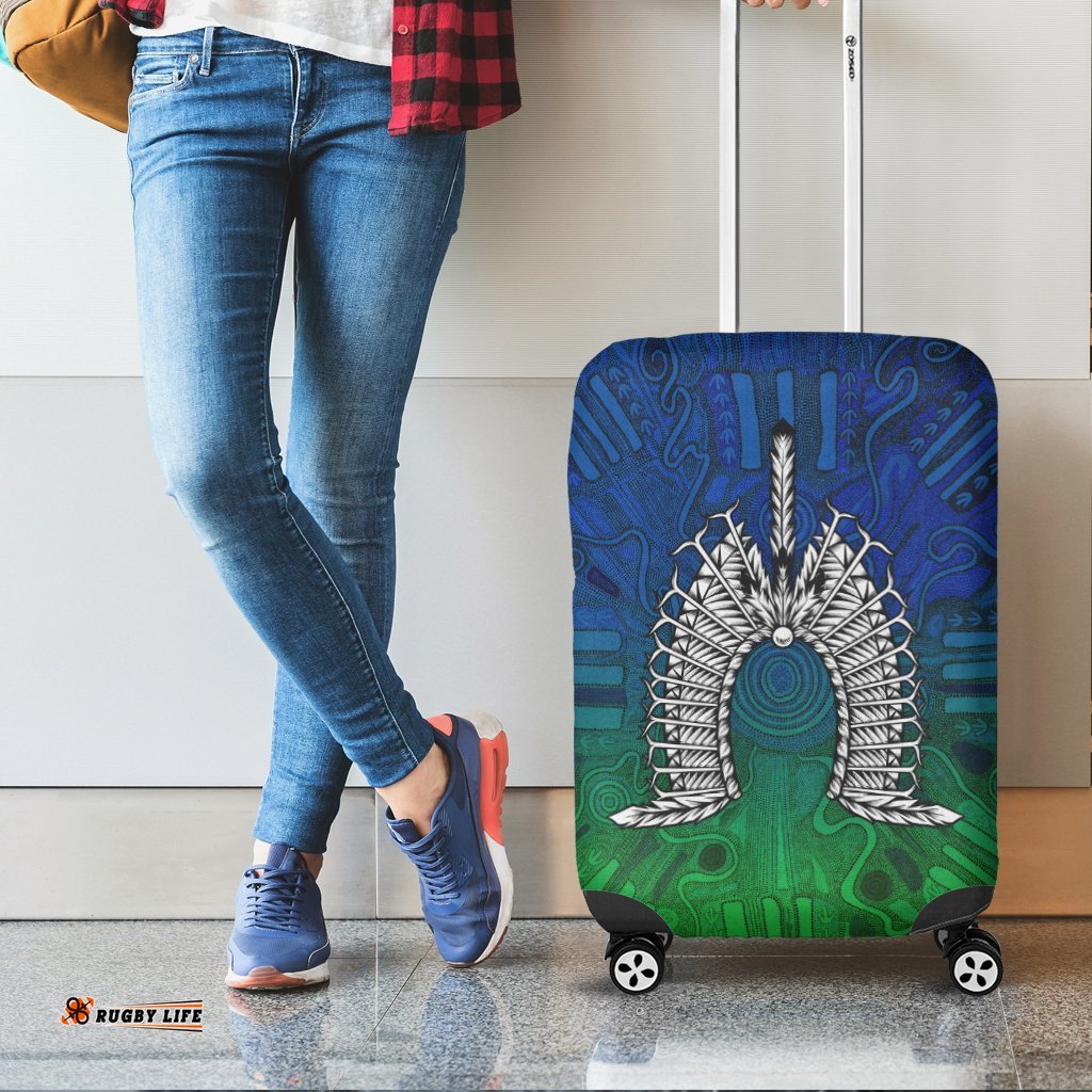 Torres Strait Islander Luggage Cover - Dhari Mask