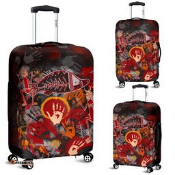 Aboriginal Luggage Covers Indigenous Fish Hand Art