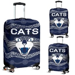 Geelong Luggage Covers Cats Indigenous Navy