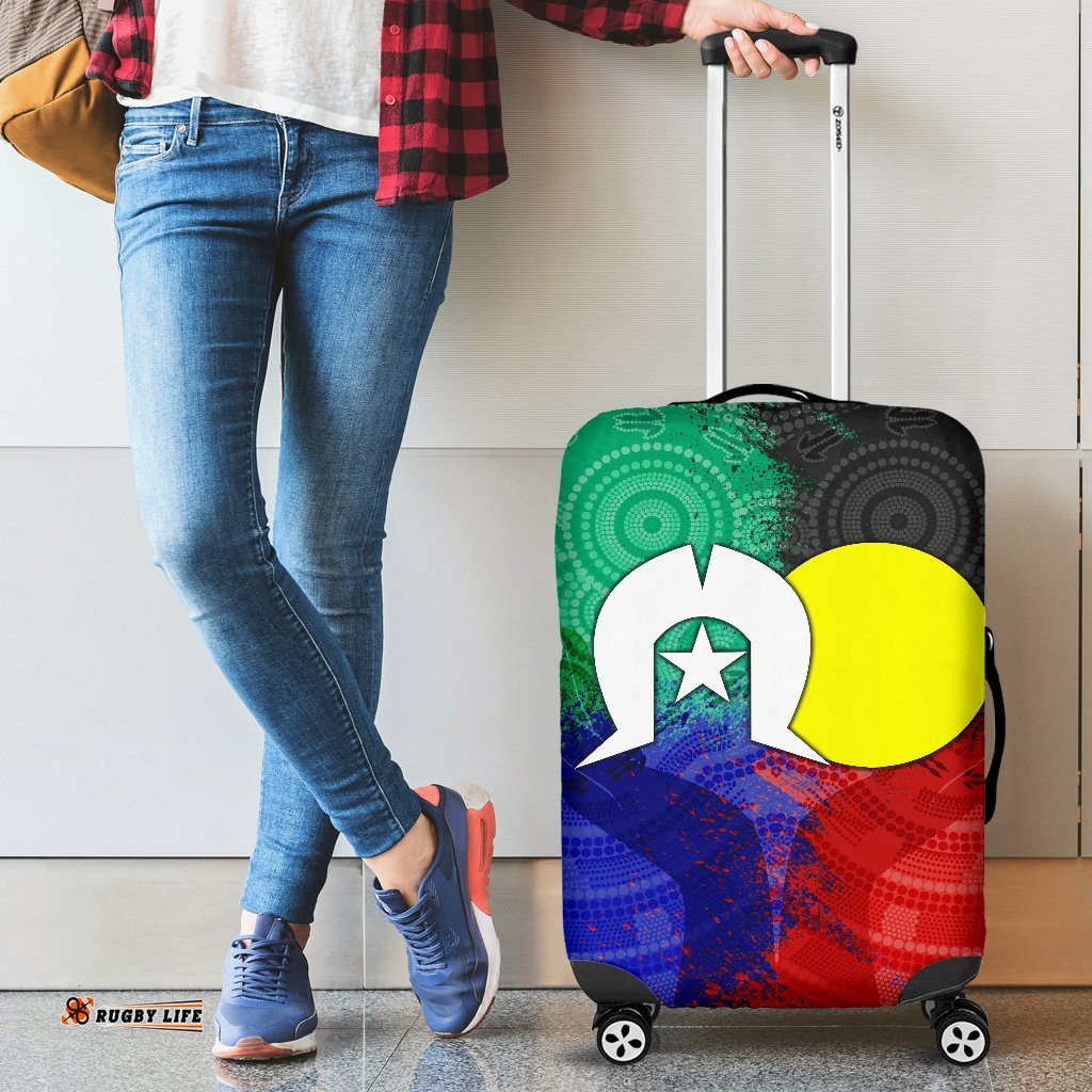 Aboriginal Luggage Covers, Australia NAIDOC Week Indigenous Flag Style