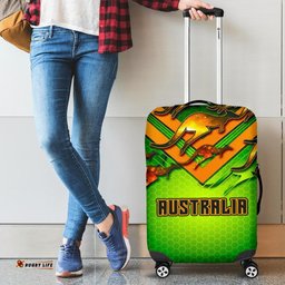 Luggage Cover - Australian Kangaroo Suitcase Cover Aussie National Colors