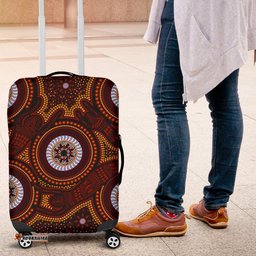 Aboriginal Luggage Covers Aboriginal Human Dot Painting Art
