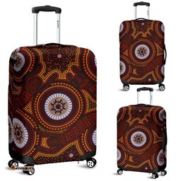 Aboriginal Luggage Covers Aboriginal Human Dot Painting Art