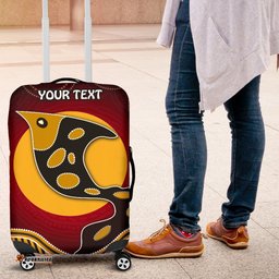 Personalised Luggage Cover Aboriginal Dot Patterns Fish