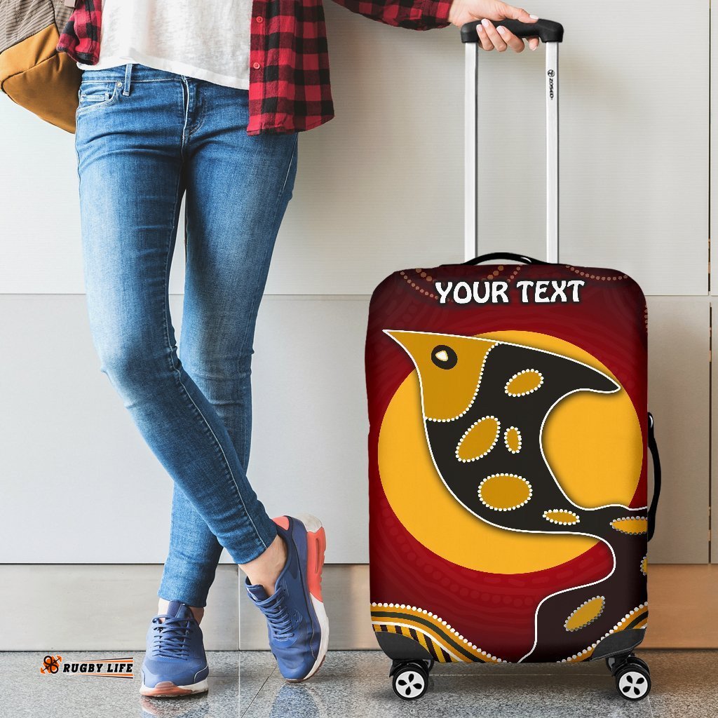 Personalised Luggage Cover Aboriginal Dot Patterns Fish