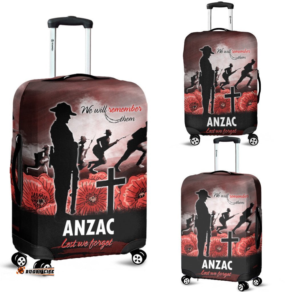 ANZAC Day Luggage Cover We Will Remember Them Special Version