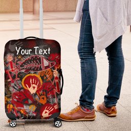 Custom Aboriginal Luggage Covers Indigenous Fish Hand Art