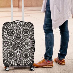 Luggage Cover - Aboriginal Dot Painting Suitcase Ver04