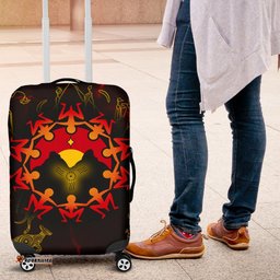 Aboriginal Luggage Covers Australia Map and Indigenous Flag