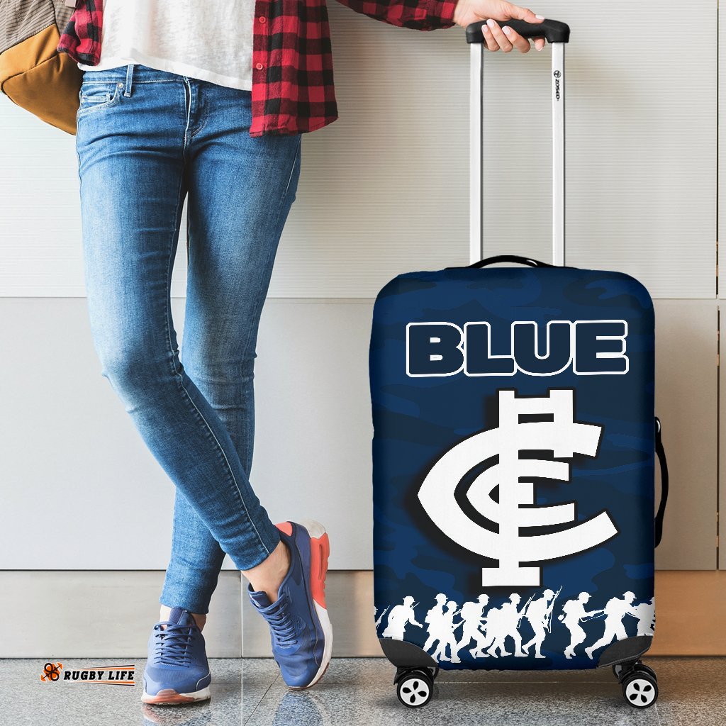 Carlton Blues Luggage Covers ANZAC Day Army Patterns