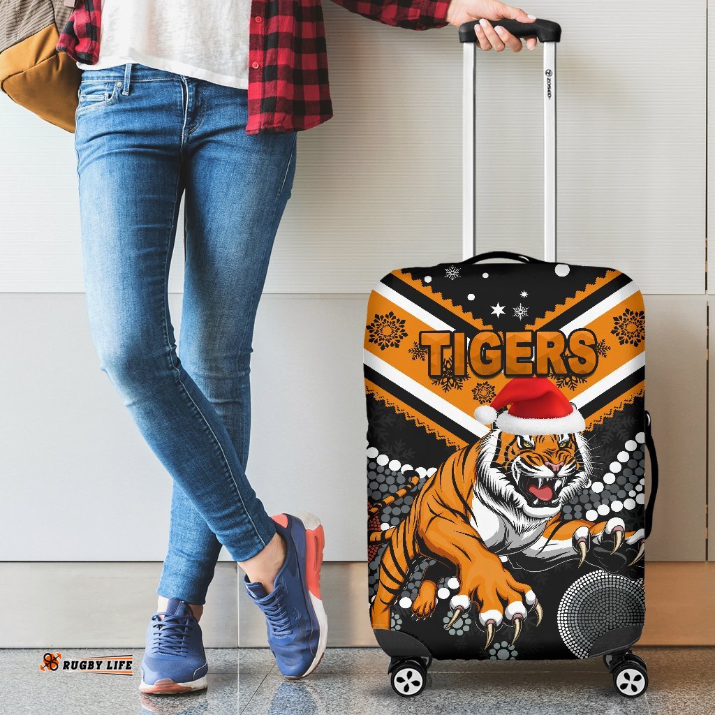 Wests Christmas Luggage Covers Tigers Indigenous