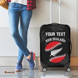 Custom New Zealand Silver Fern Softball Luggage Cover Go Aotearoa
