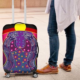 Luggage Cover Aboriginal Sublimation Dot Pattern Style Violet