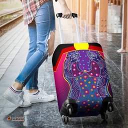 Luggage Cover Aboriginal Sublimation Dot Pattern Style Violet
