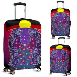 Luggage Cover Aboriginal Sublimation Dot Pattern Style Violet