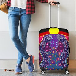 Luggage Cover Aboriginal Sublimation Dot Pattern Style Violet