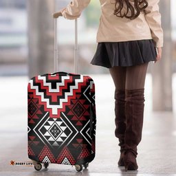 Red Taniko Aotearoa Luggage Cover Niho Taniwha Mix Poutama