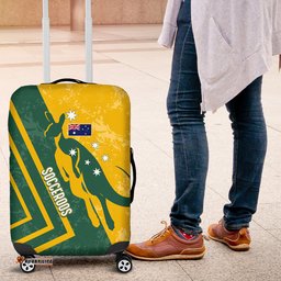 Personalised Australia Soccer Luggage Cover Green & Gold Go Socceroos