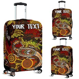 Custom Aboriginal Luggage Covers, Kangaroo and Lizard Dot Painting Art