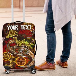 Custom Aboriginal Luggage Covers, Kangaroo and Lizard Dot Painting Art